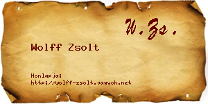 Wolff Zsolt névjegykártya